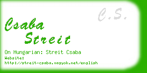 csaba streit business card